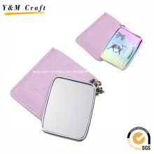 Customise Leather Compact Mirror for Handbag Ym1155